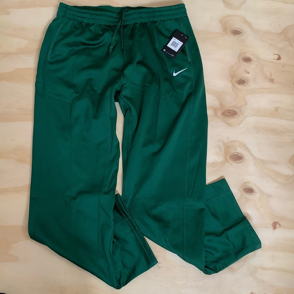 Nike Women's Therma Training Pants TALL XXL Green/White Dri-Fit (867372-341)